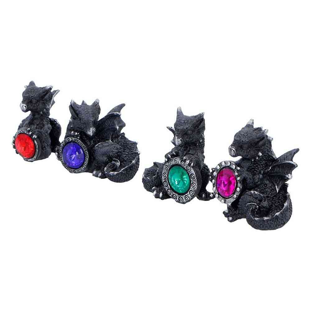 Nemesis Now - Midnight Reward (Set of 4) Figurines - Dragon - Multicolours